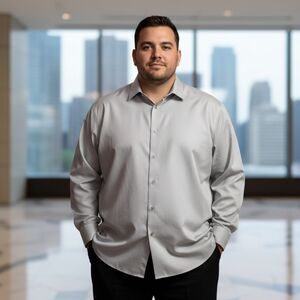 Calvin Klein Gray Flex Collar Slim Fit Wrinkle Free Button Down Shirt Size 4XL